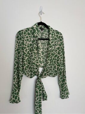 Tie blouse